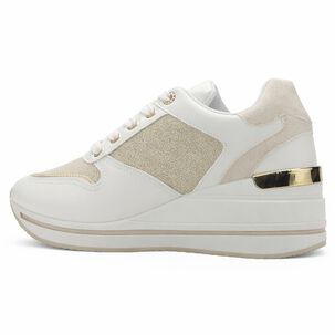 Zapatilla Blanco Y Dorado Mujer Urbano Chalada Bolkinew